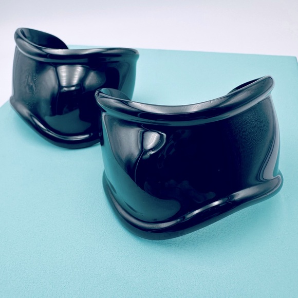 Tiffany & Co. Set of 2 Small Bone Cuff Bracelets in Black Finish over Copper - Picture 1 of 14